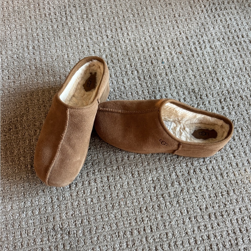 UGG Chestnut Suede Slip-Ons